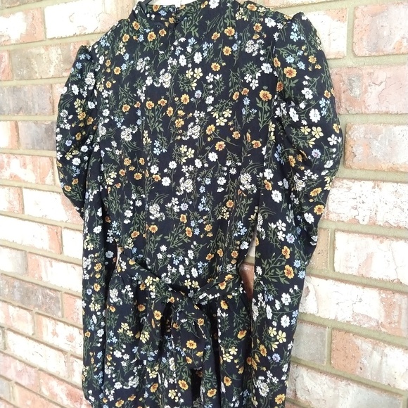 ASOS Parisian Floral Ruffle Tie Waist Dress - Picture 6 of 8